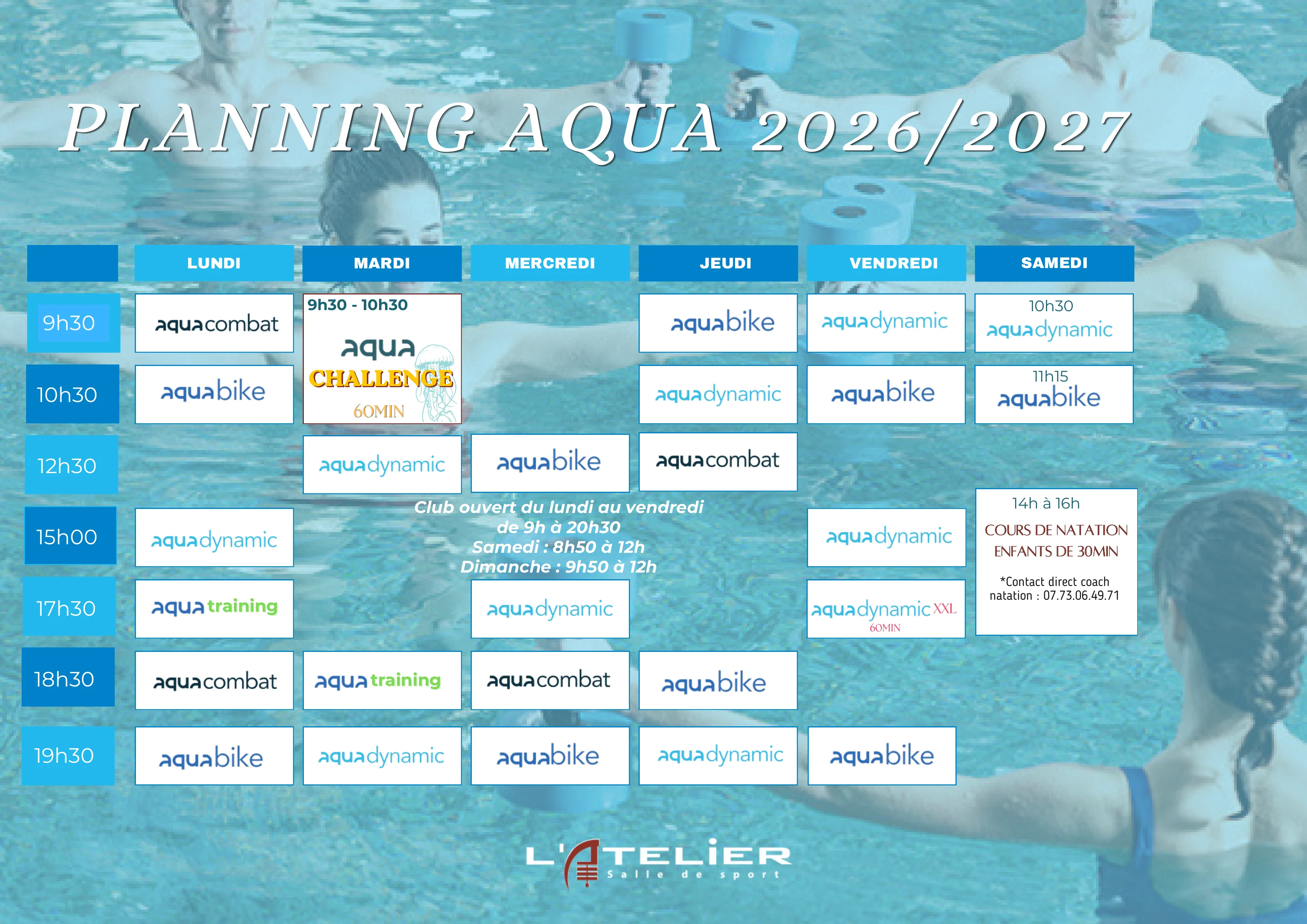 Planning Aqua 2026-2027